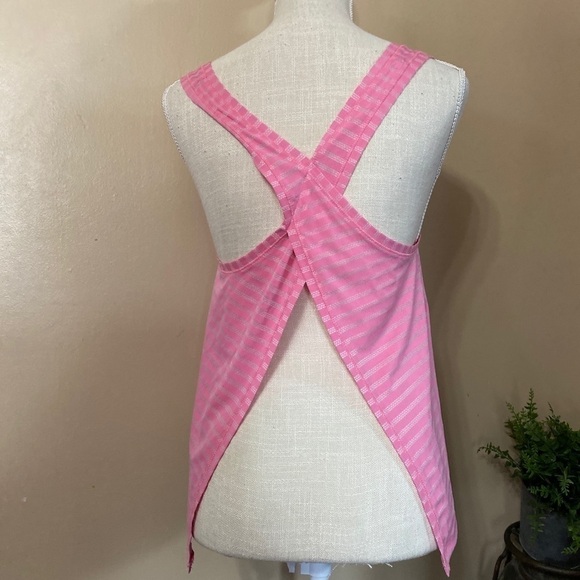 Zyia Active Sz S Pink Open Split Back Cross Tank - Picture 3 of 8